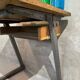 Small vintage wood and iron school desk from 1960-1970