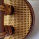 Pair of wood and rattan wall lamps 70