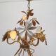 ancien lustre 3 branches en métal doré