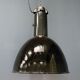 Large black enamel Bauhaus hanging lamp