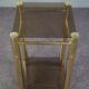 Hollywood Regency Golden Smoked Glass Side Table