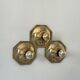 Set of 3 Motoko Ishii wall lights for staff leuchten, Brass, 1970