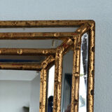 LaBarge Italian faux bamboo Hollywood Regency mirror 1980s