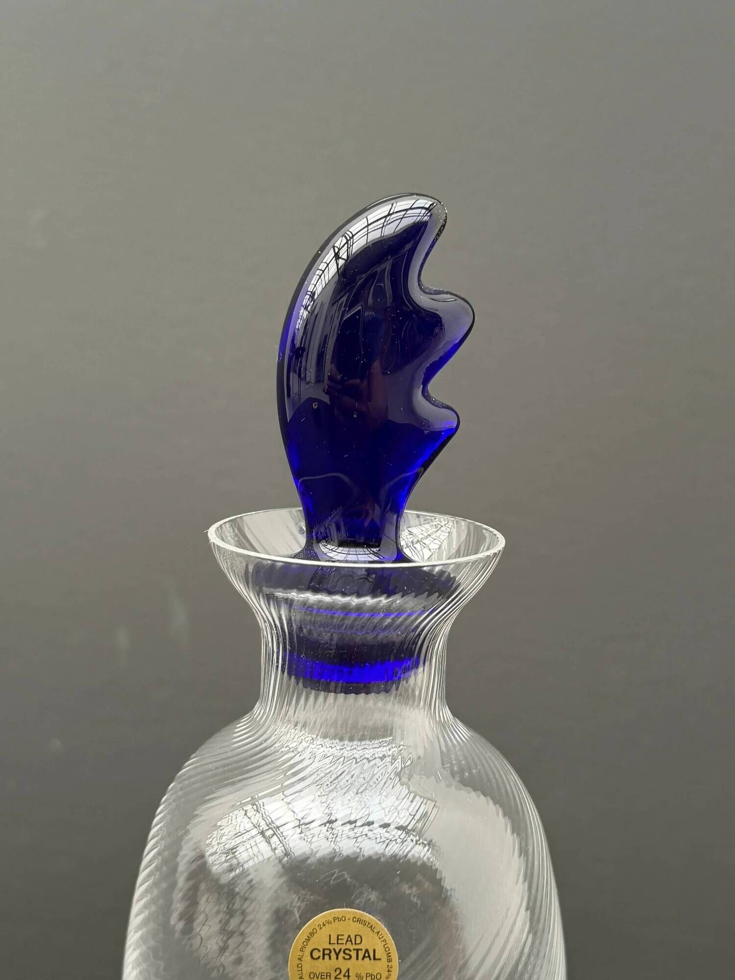 Spring carafe made of crystal, Italy 1970.