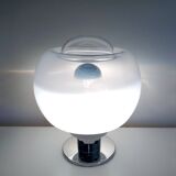 Vintage Table Lamp • Steel & Glass • Murano • Space Age • 1970