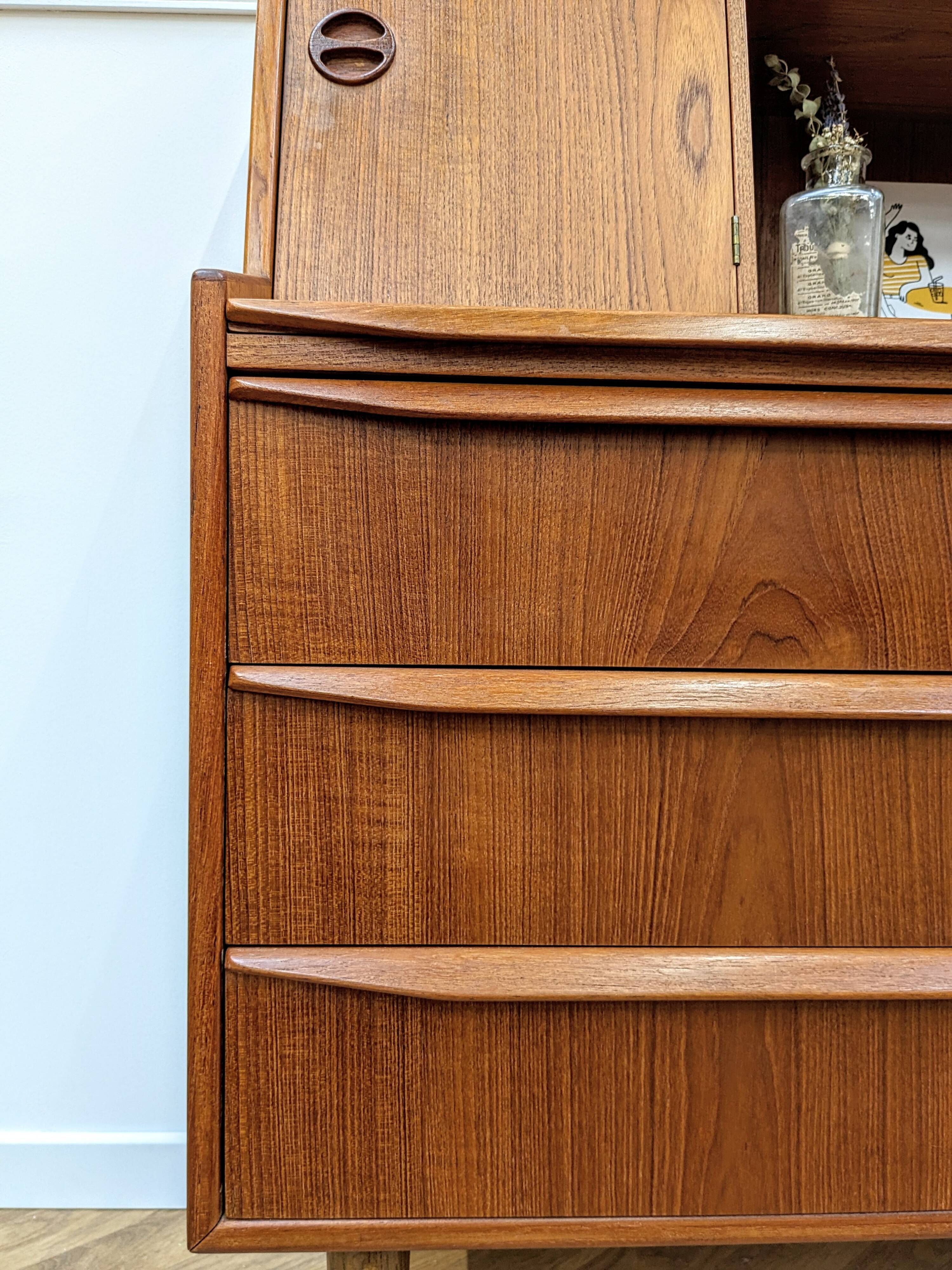 Vintage teak secretary
