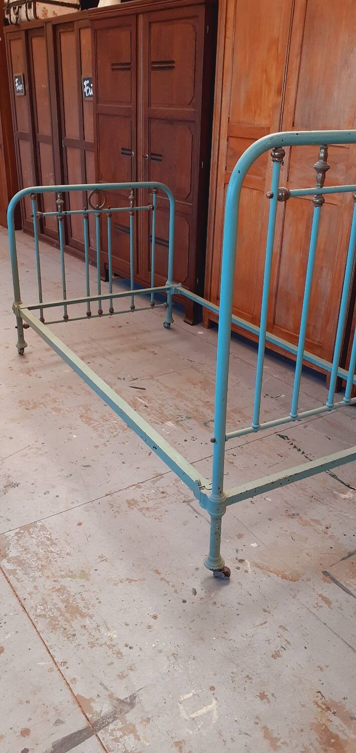 Antique iron bed.