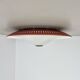 Modernist Stilnovo Style Metal glass Ceiling Flushmount Light, Italy 1950s