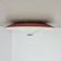 Modernist Stilnovo Style Metal glass Ceiling Flushmount Light, Italy 1950s