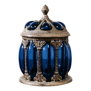 Centrotavola Large Royal Sheffield Collection Blue Service Jar 1950’s