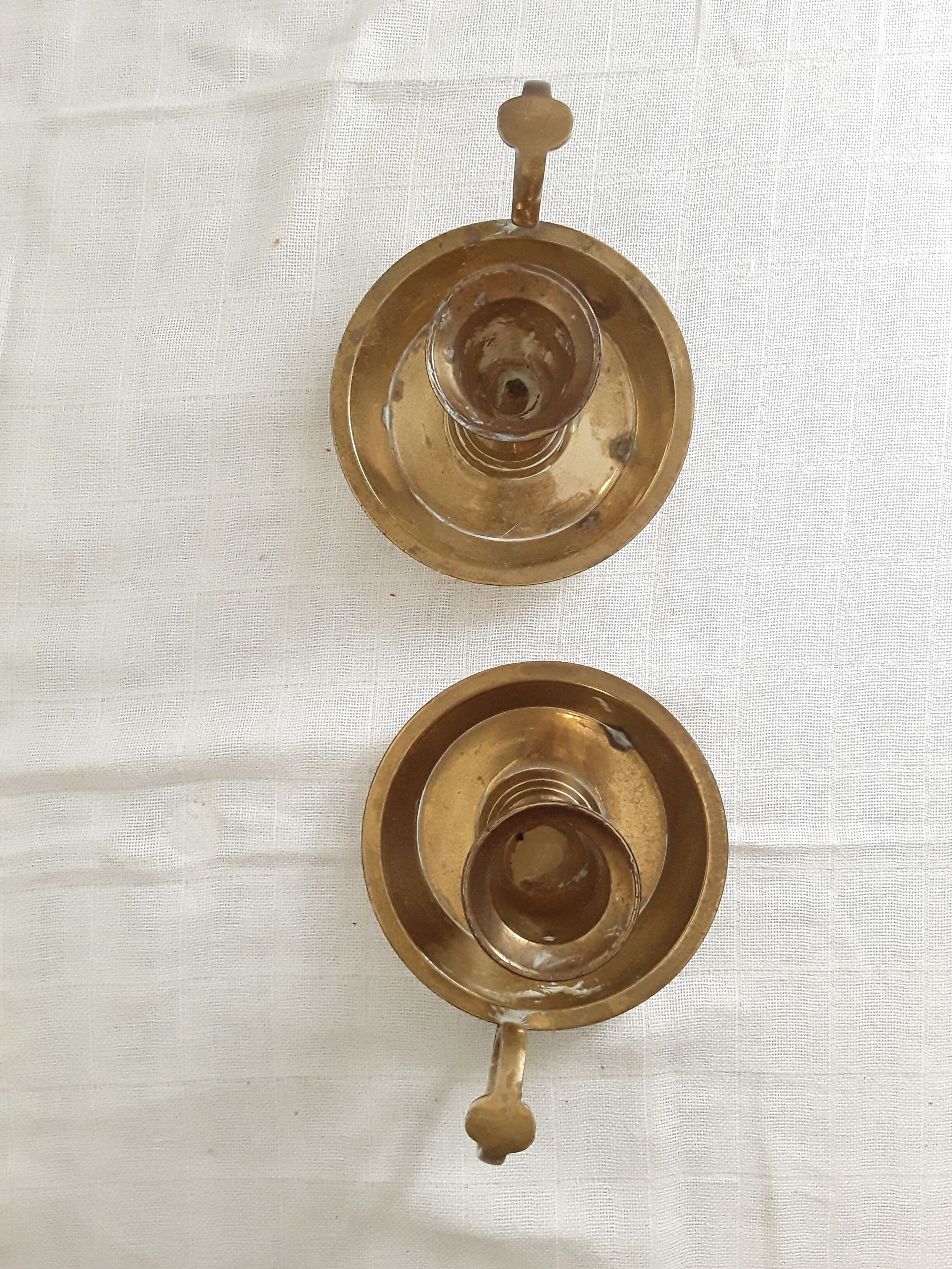 Vintage brass candle holders