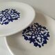 A pair of antique Kharraz plates from Nabeul from the 1920s-1940s.