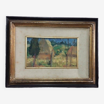 Peinture à l'huile tablette impressionniste peinture de paysage toscane papalia sarino