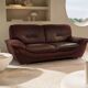 Vintage brown nubuck leather 2-seater sofa "Charisma" – 1980s