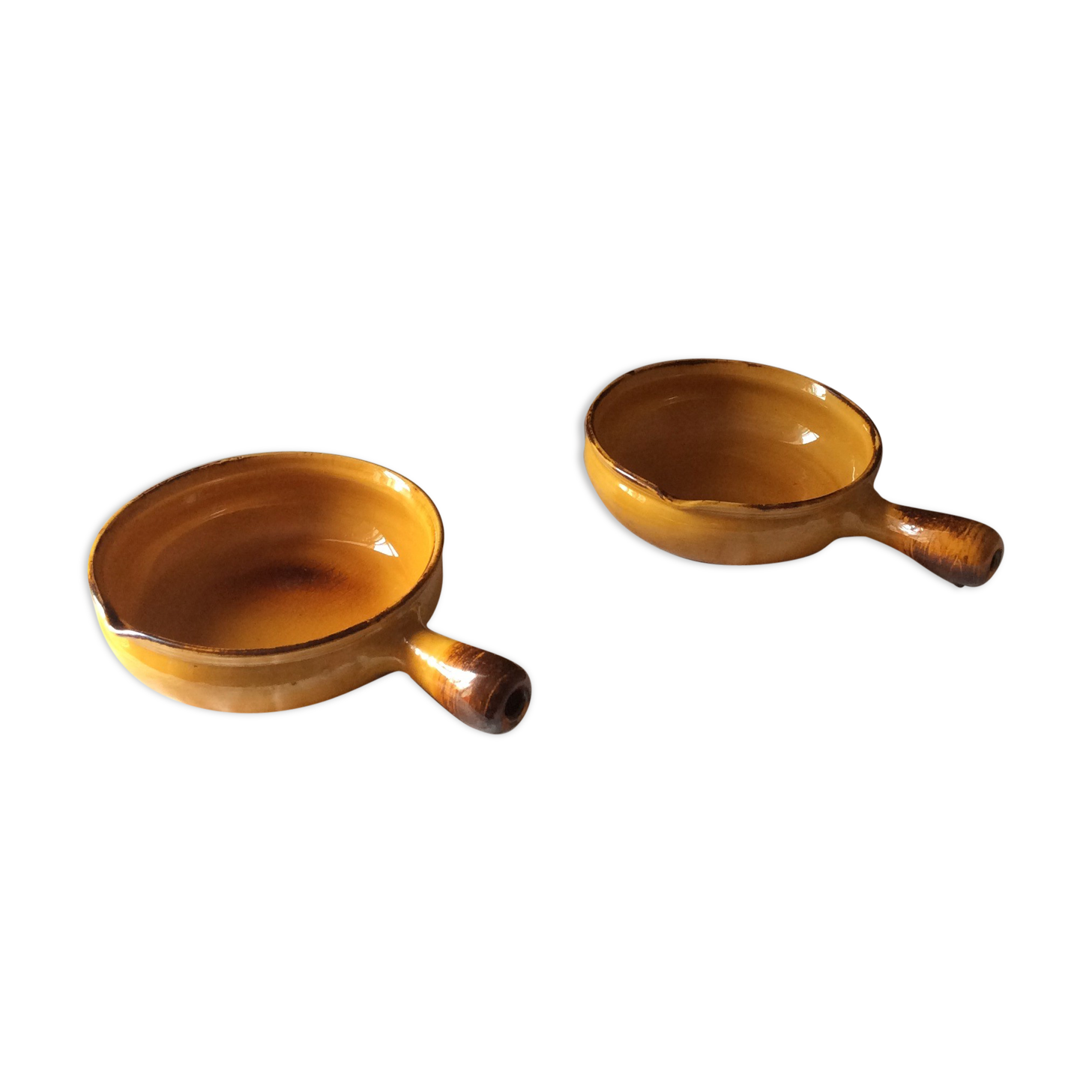 Duo of Vallauris ceramic trays.