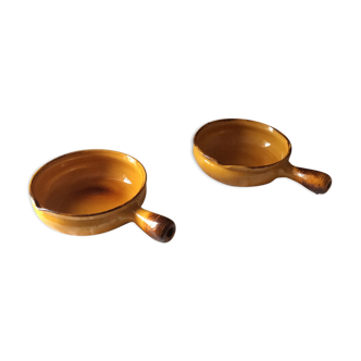 Duo of Vallauris ceramic trays.
