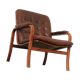 Vintage leather lounge chair by Gotte mobil Sweden