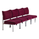 Lot de 4 chauffeuses de style moderniste bordeaux, 1970