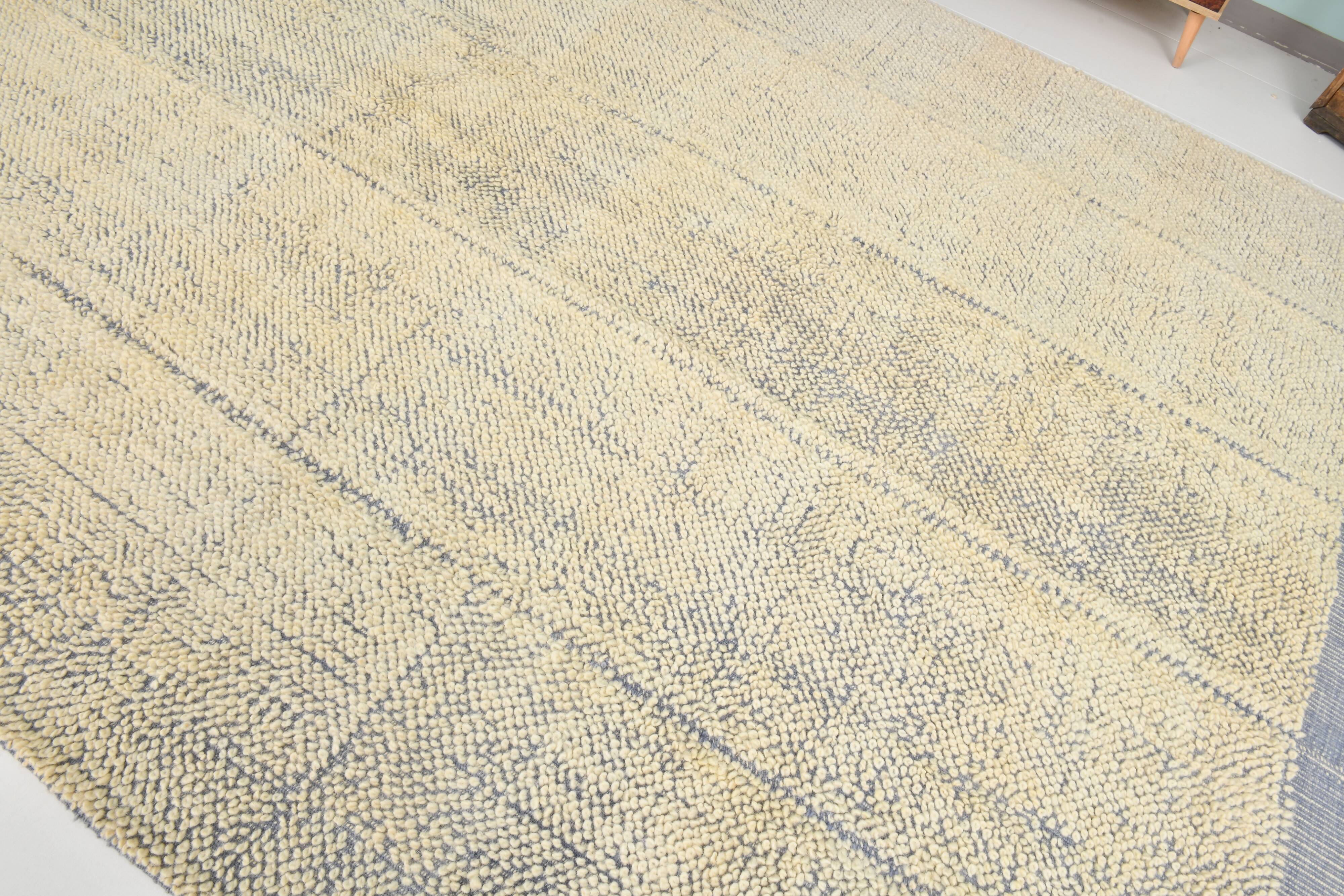 8x10 Blue & Beige Large Vintage Kilim Rug, 250x298Cm