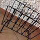 Black metal magazine holder