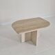 Travertine Coffee or Side Table in Teardrop Shape, Italy 1980s