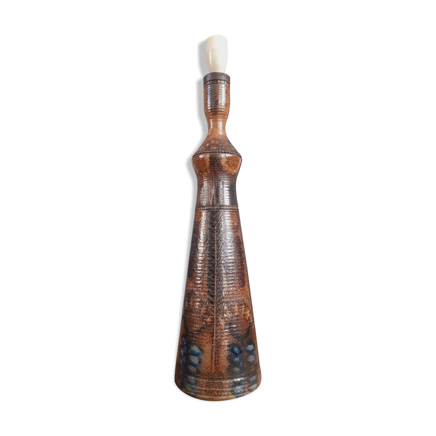 Pied de lampe en grès année 60 signé Jean Claude Courjault  Kéraluc Quimper.