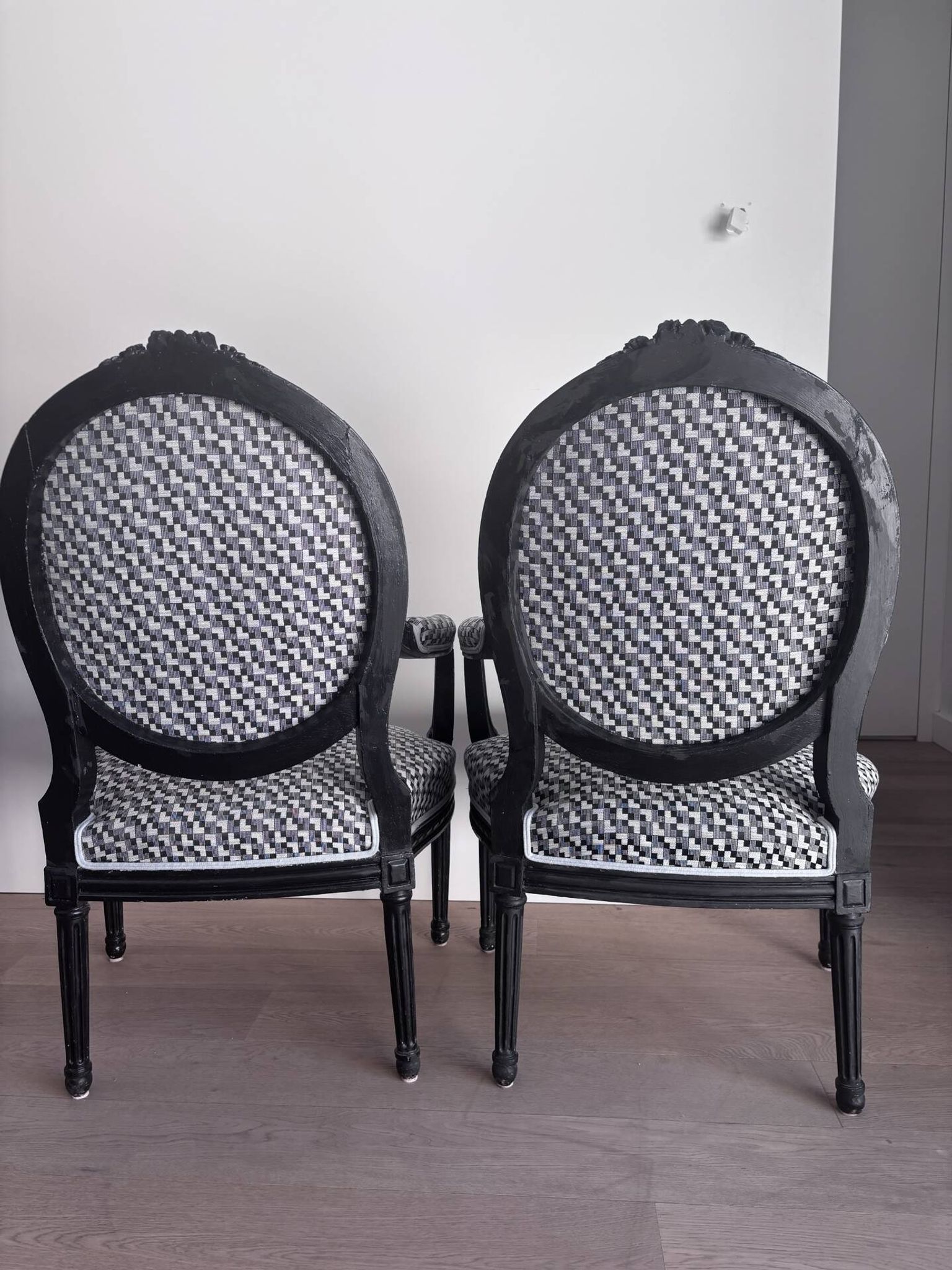 2 Louis XVI style armchairs