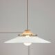 Vintage Italian Brass and Metal Saucer Pendant Lamp, 1970s
