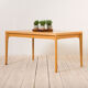 Henning Kjaernulf oak dinning extension table, rectangular, Vejle Mobelfabrik, Denmark 1960s