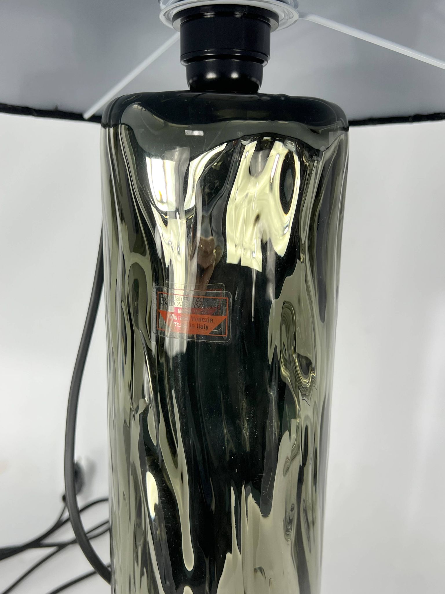 Barovier & Toso, pair of Murano glass table lamps from 70s. Labeled