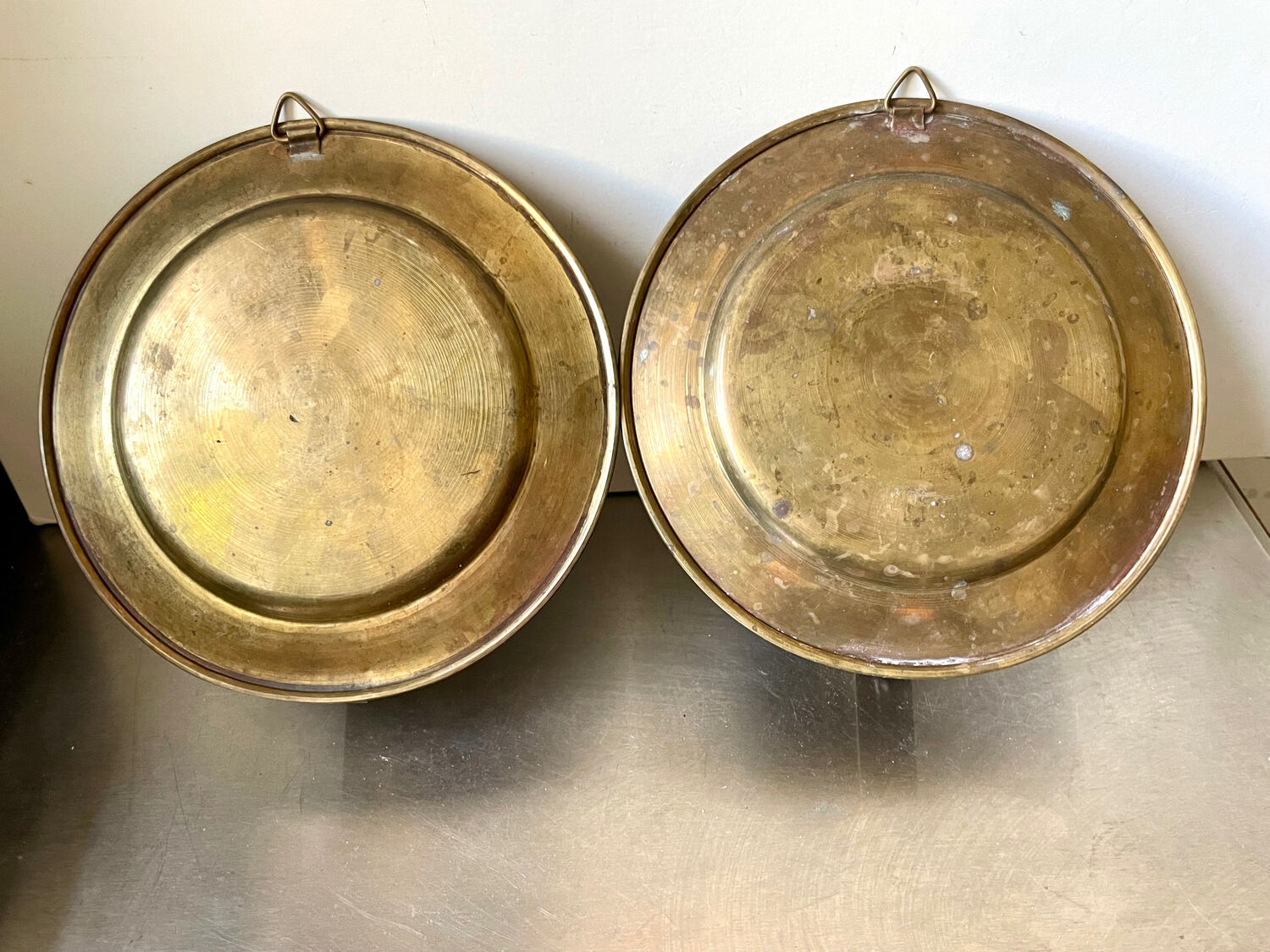 Vintage brass  Scandinavian wall candle holder sconce