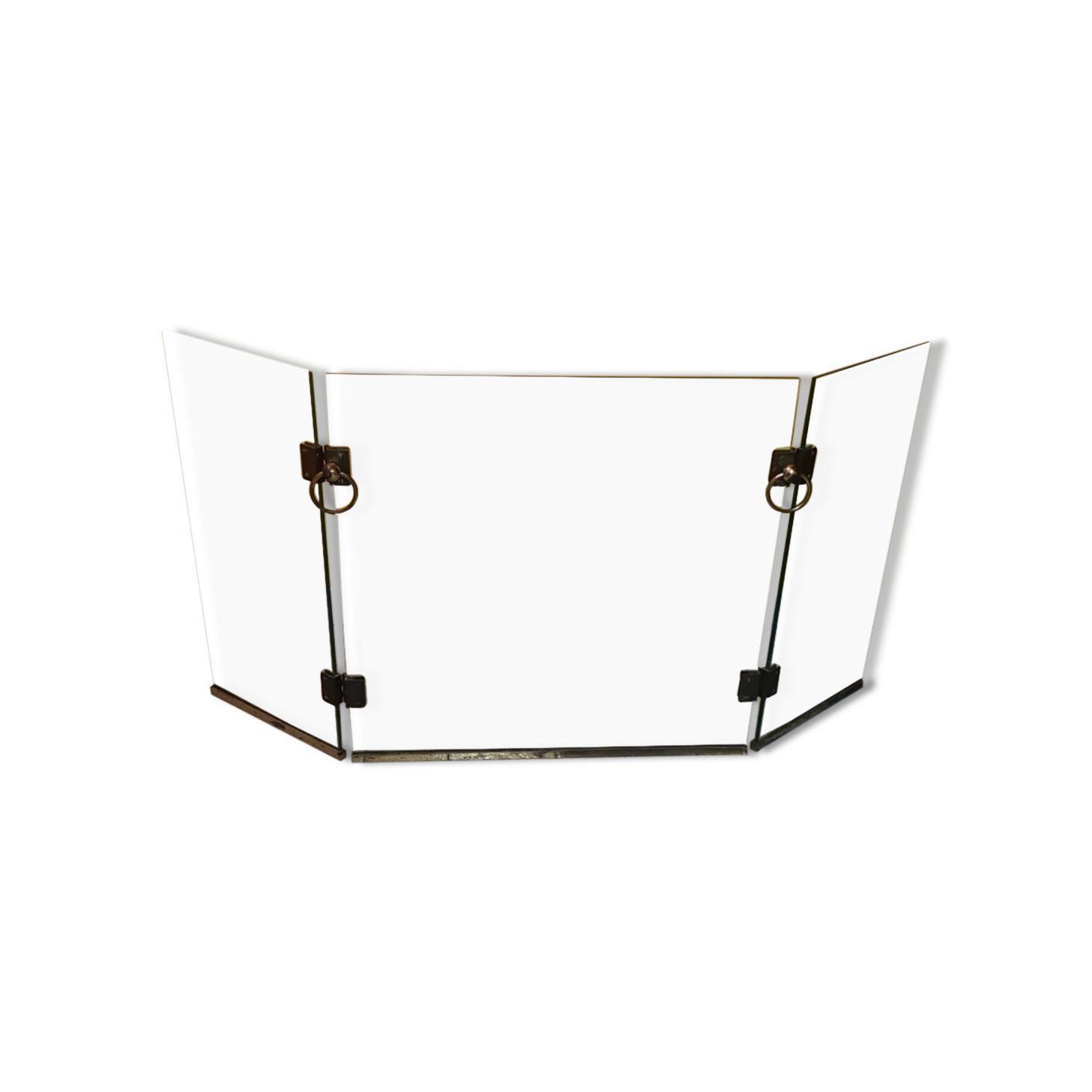 Fire or sparks glass and golden brass