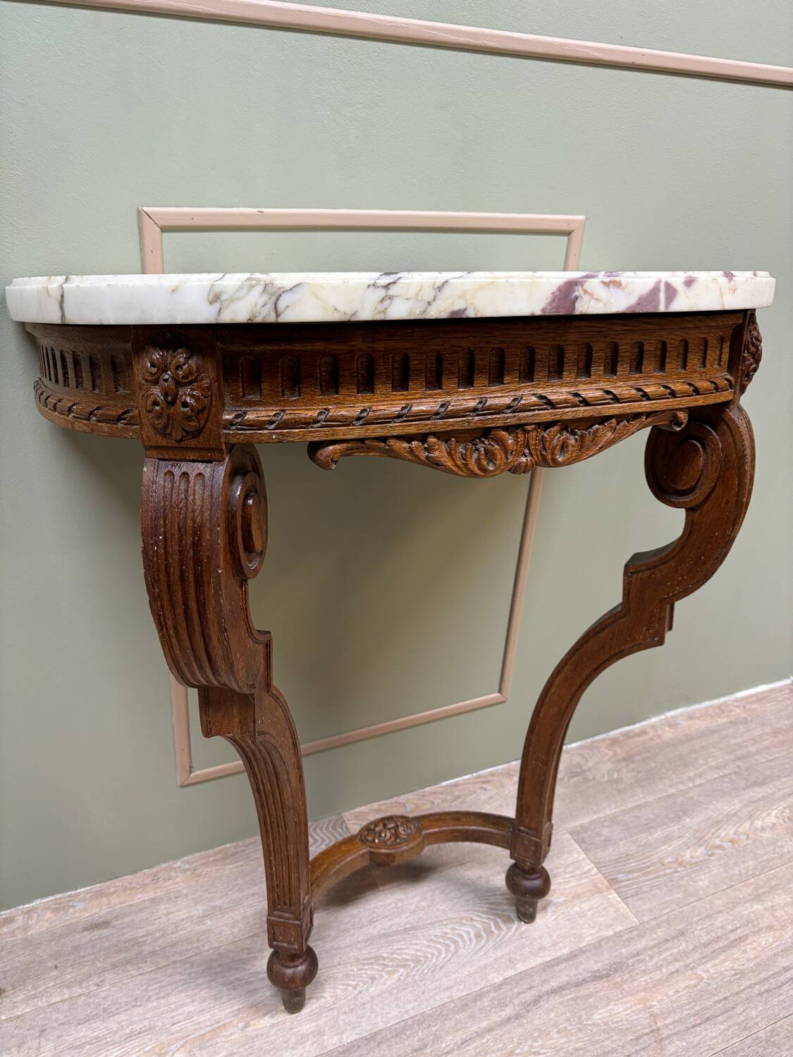 Louis xvi style oak wall console xix eme century