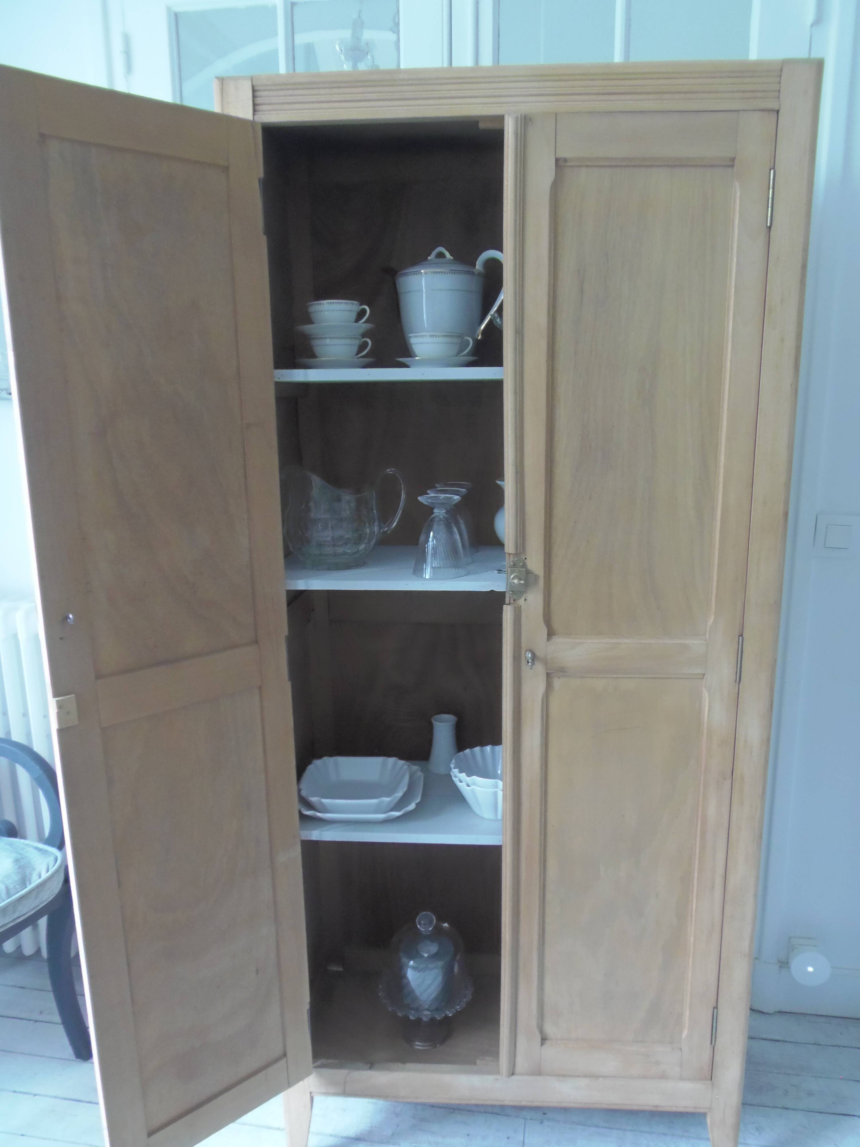 Vintage Parisian wardrobe has been completely sanded and waxed.