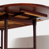 Oval extendable drop-leaf dining table, conference table made of high quality brazilian rio rosewood