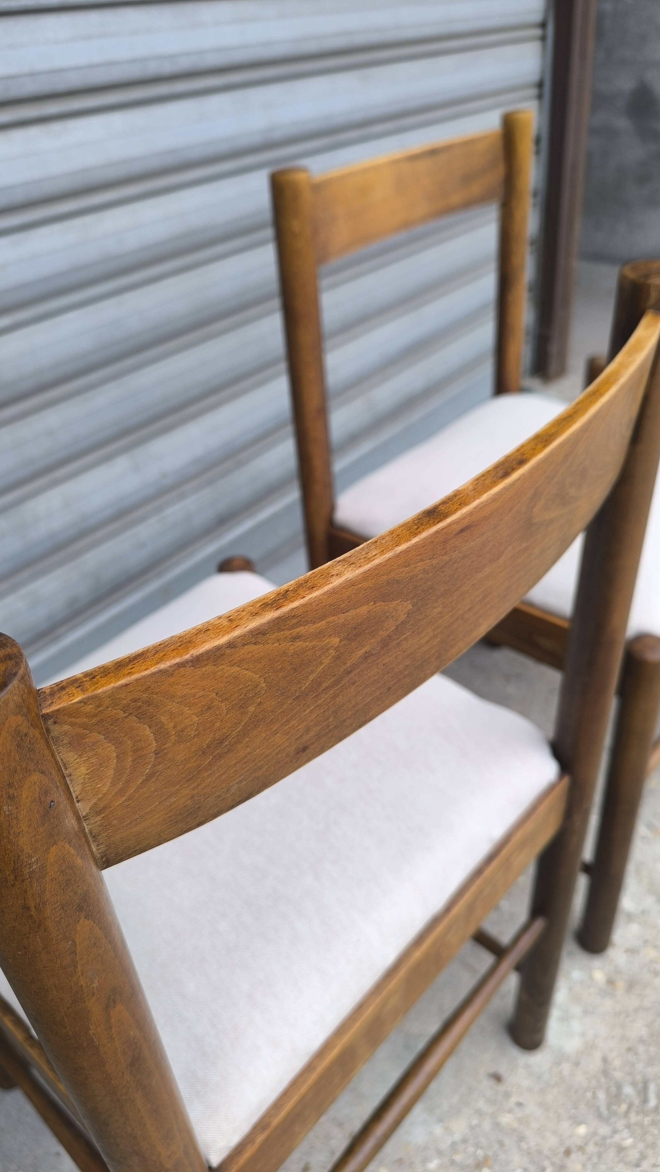 Set of four brutalist chairs 1950