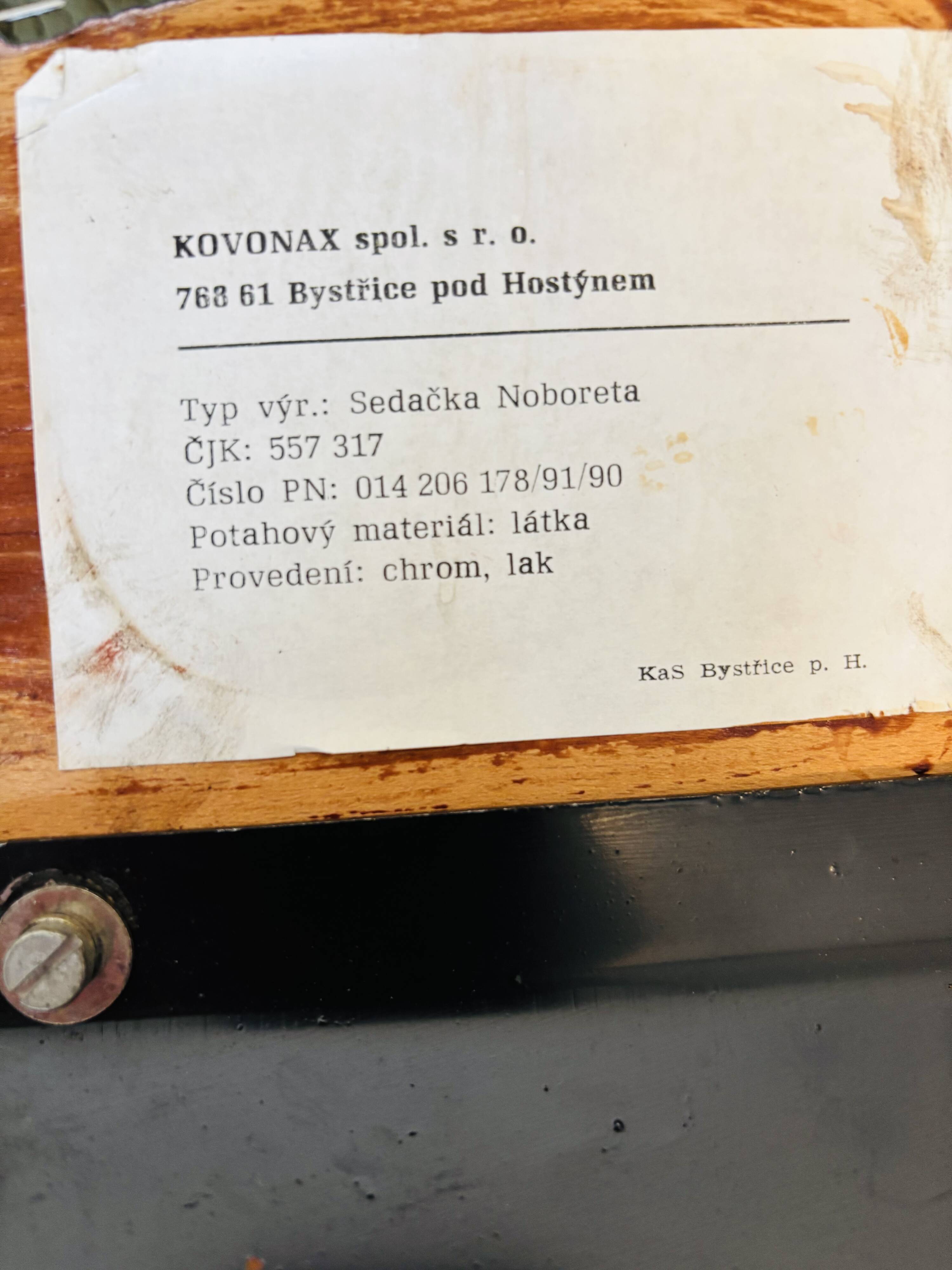 Fully Restored Vintage Desk Chair Nobareto by Kovona, Czechoslovakia 1970’s