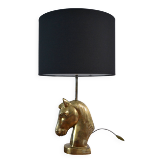 Horse head table lamp from the 70s, signed and numbered