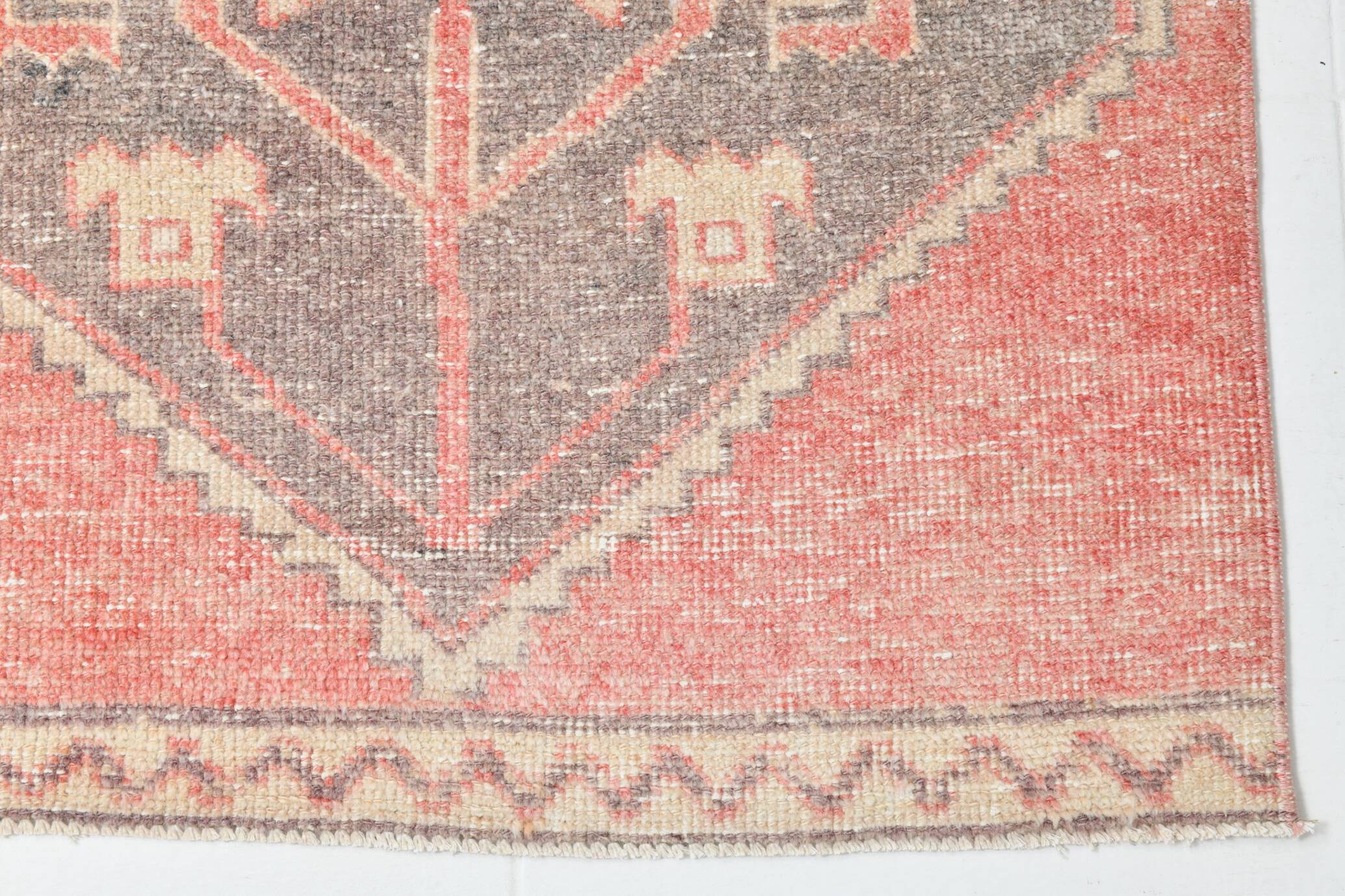 2x8 Soft Pastel Red Turkish Vintage Runner Rug, 78x246Cm FREE SHIPPING