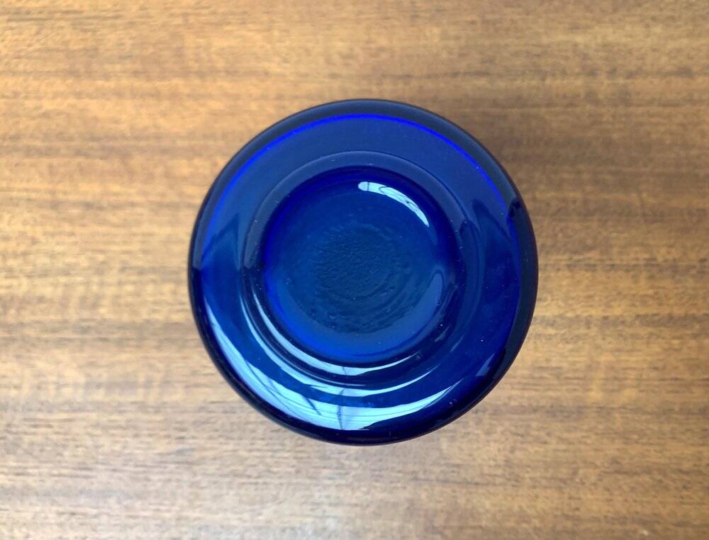 Glass vase from the GDR, mid-century from Veb Glaswerk Harz Derenburg, 1960s.