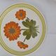 6 flat earthenware plates by Digoin Sarreguemines model G Genes dim 23,5 cm