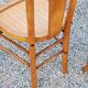 Set of 4 bistro chairs in beech and blond oak from the 50s