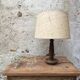 Pied de lampe vintage en bois zig zag