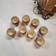 Liqueur service Vallauris ceramic faux wood