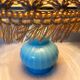 Chatard blue opaline bedside lamp, hook lampshade