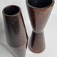 Pair of bamboo design vases, vintage, 80s, 30 cm