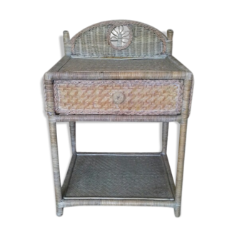 Meuble chevet rotin