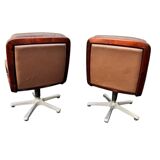vintage leather and wood office/conference chair – st