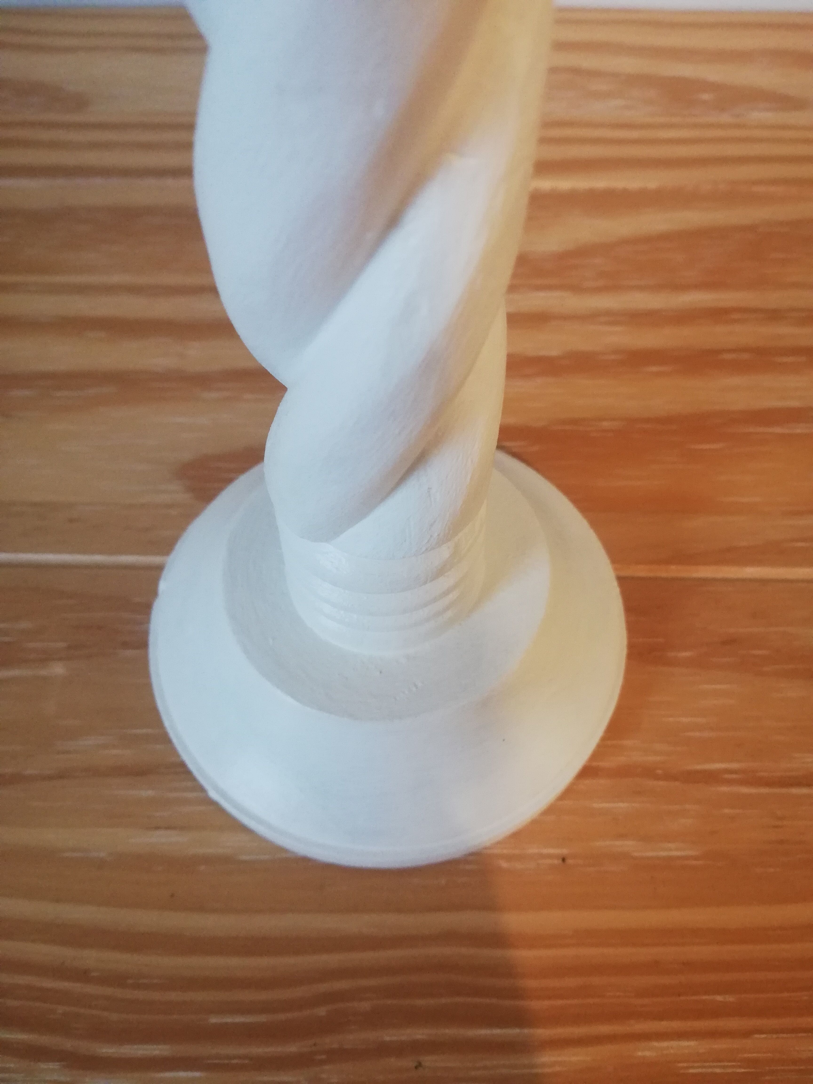 Vintage white wood candle holder