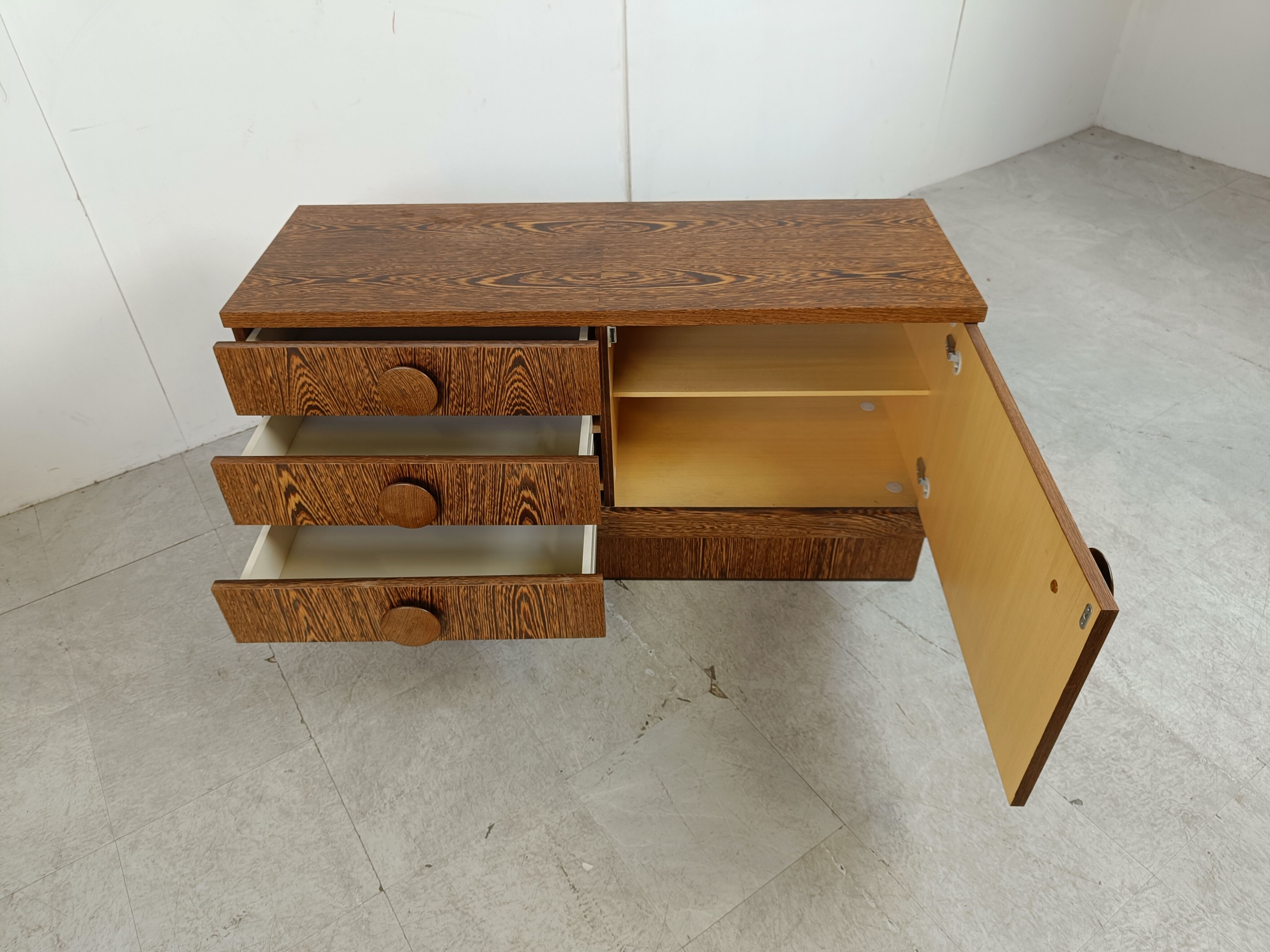 Set of brutalist cabinets, 1970s